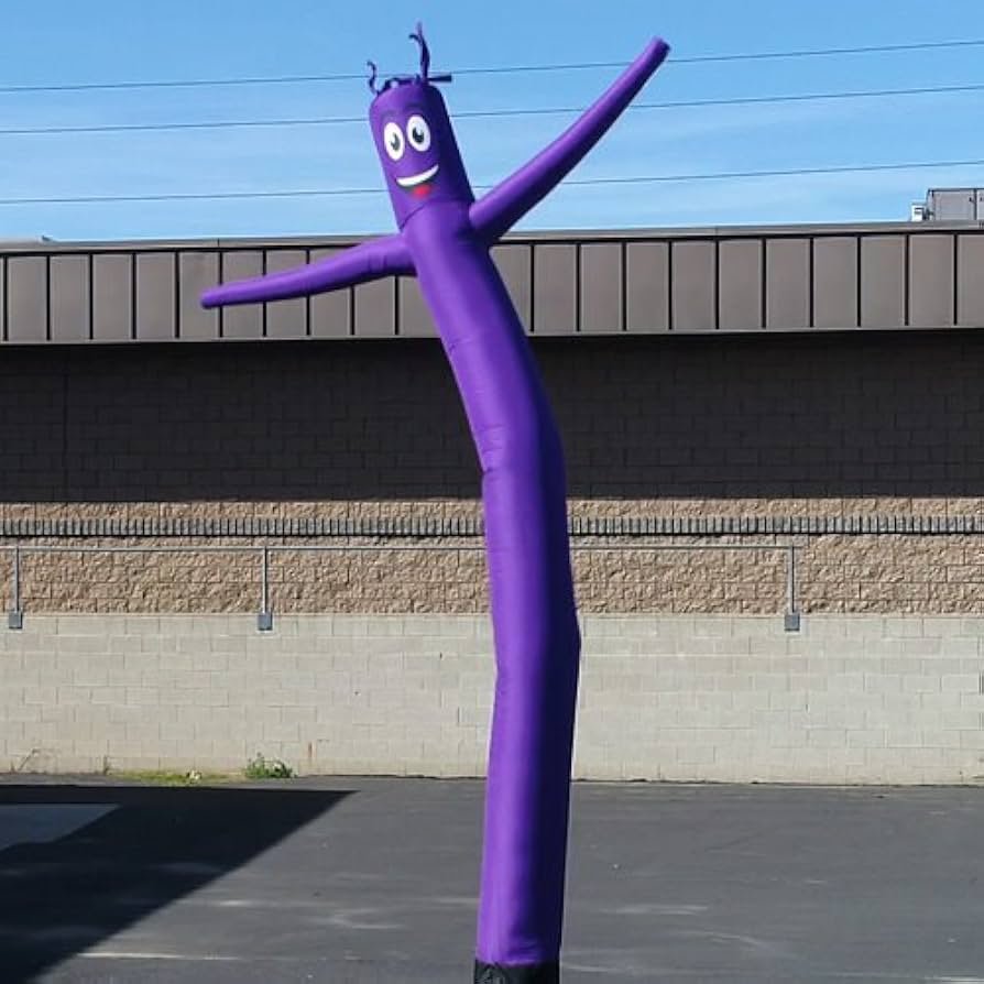 best light up purple flame air dancer inflatable